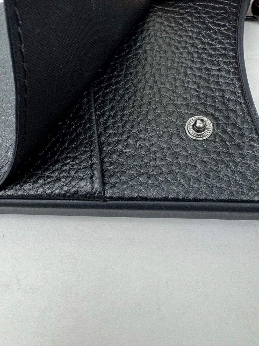 Bandolier Black Leather Crossbody Phone Case with Strap